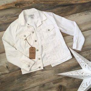 Lucky brand White denim Tomboy Trucker jacket